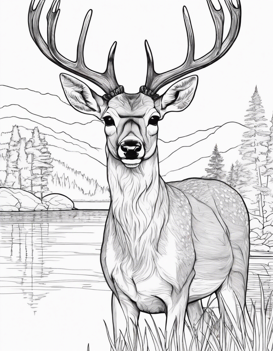 deer coloring pages