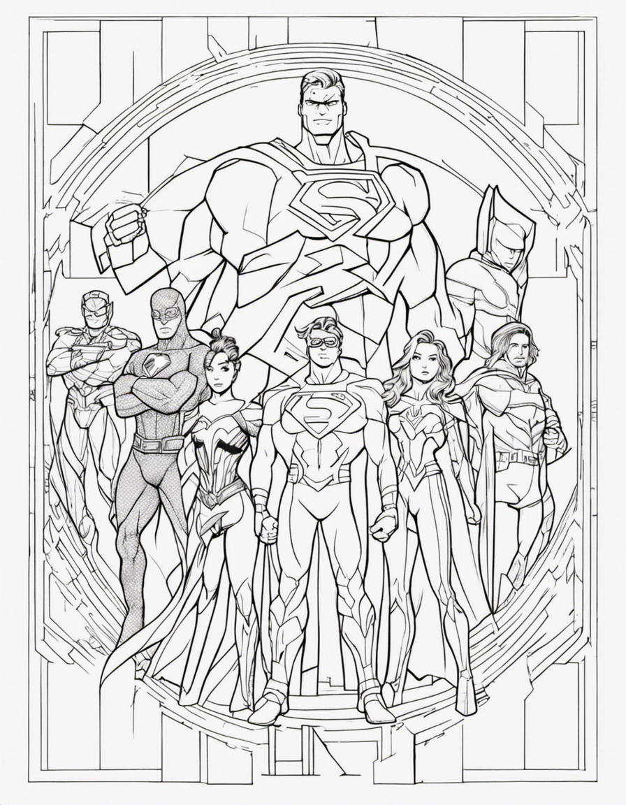 Best Free Justice League Coloring Pages 2023