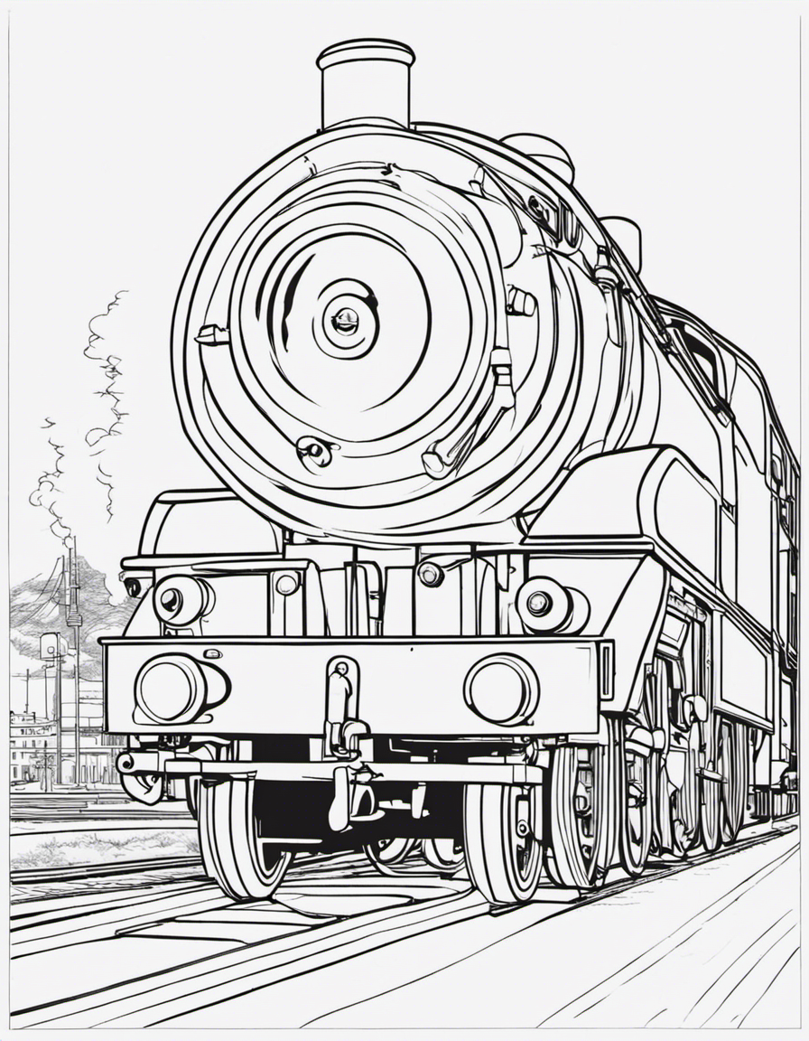 realistic thomas and friends coloring page