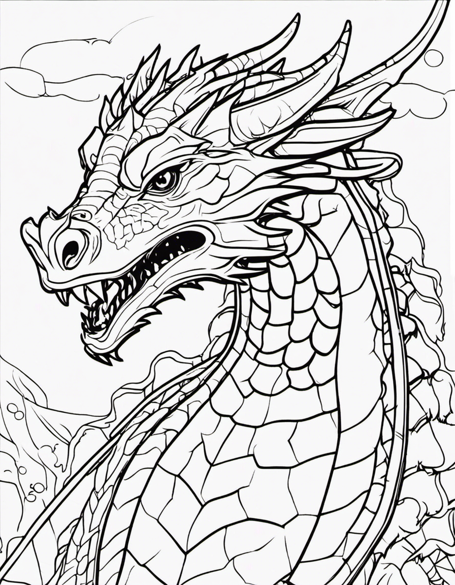 dragon for children coloring page