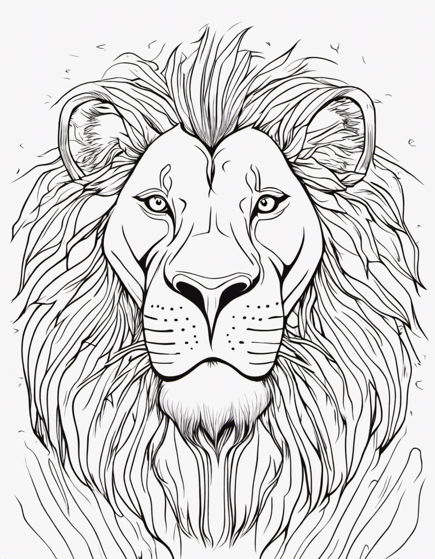 realistic lion king coloring page