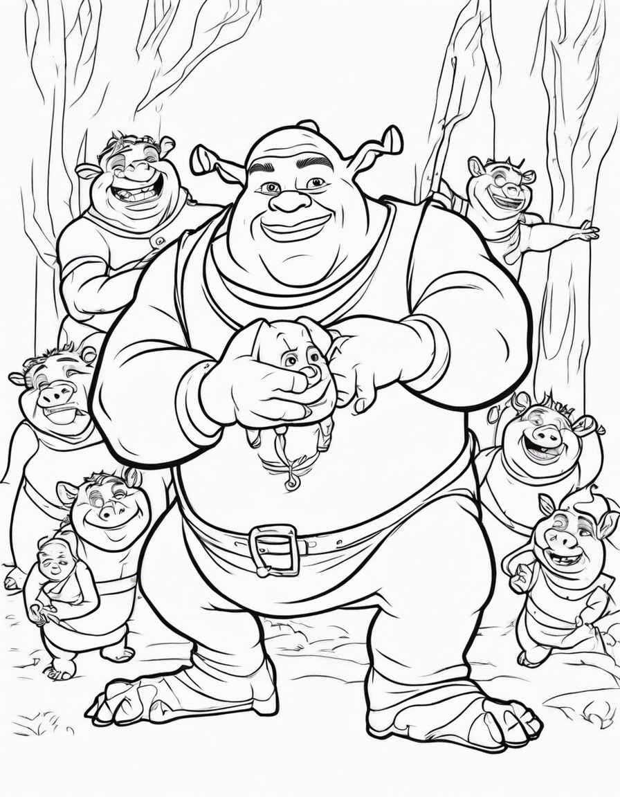 shrek coloring pages