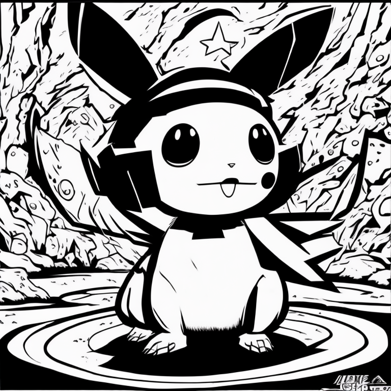 easy pokemon  coloring page