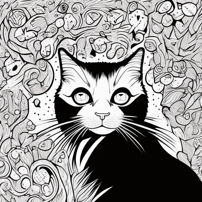 cat coloring page