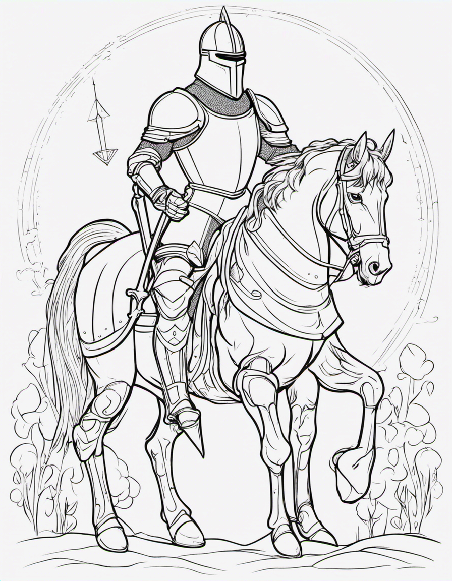 knight for children coloring page