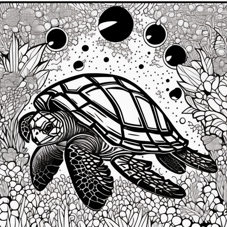 turtle coloring page