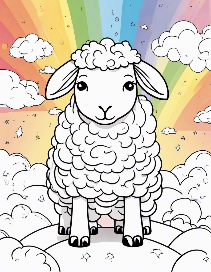 rainbow coloring pages