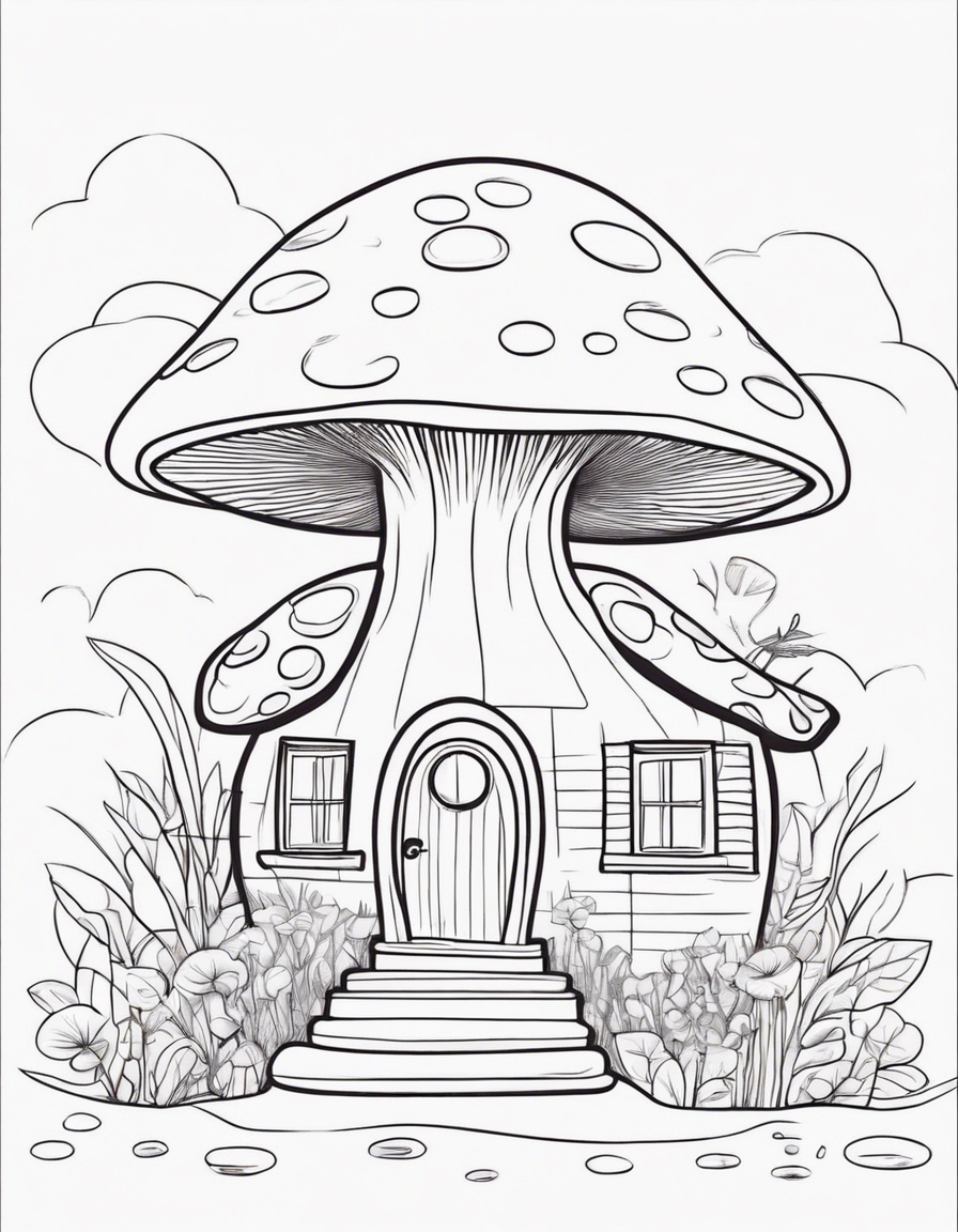 mushroom coloring pages