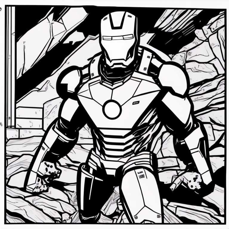 Iron man coloring page