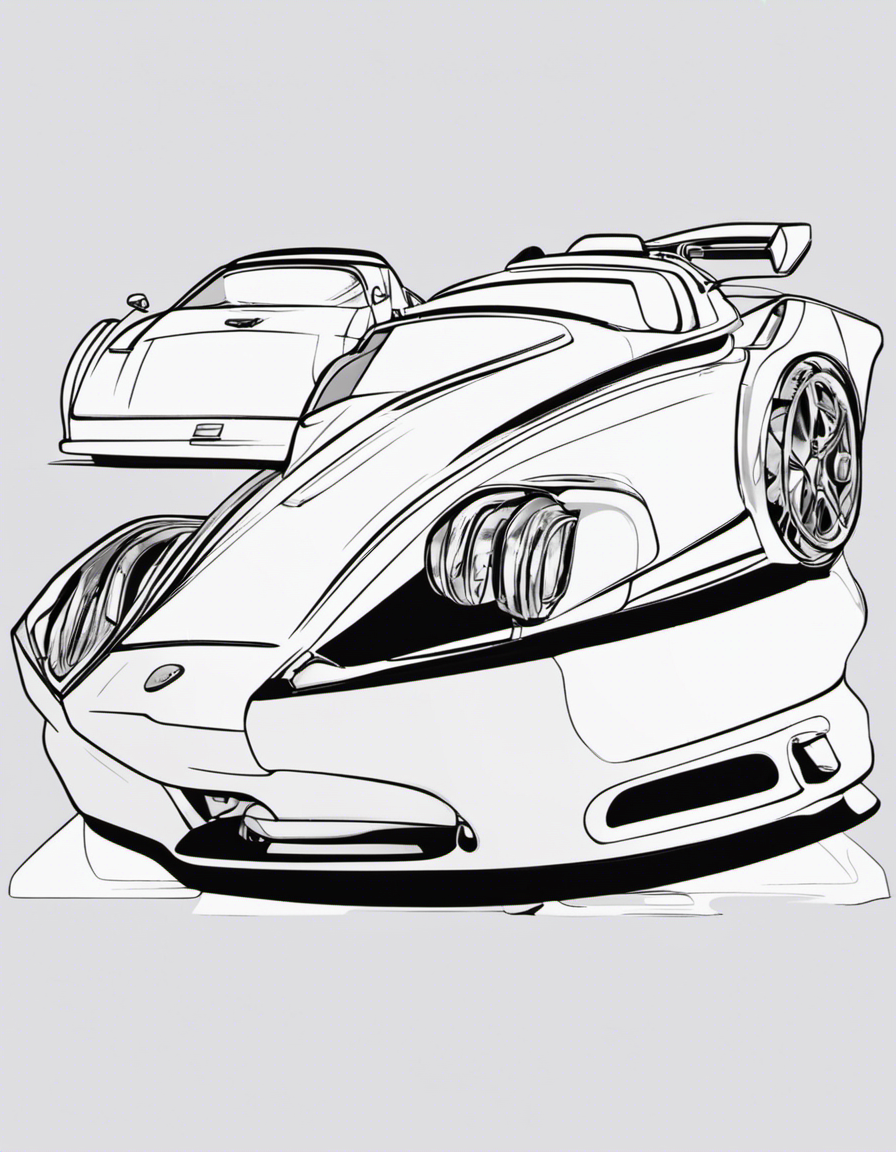 race car for children coloring page