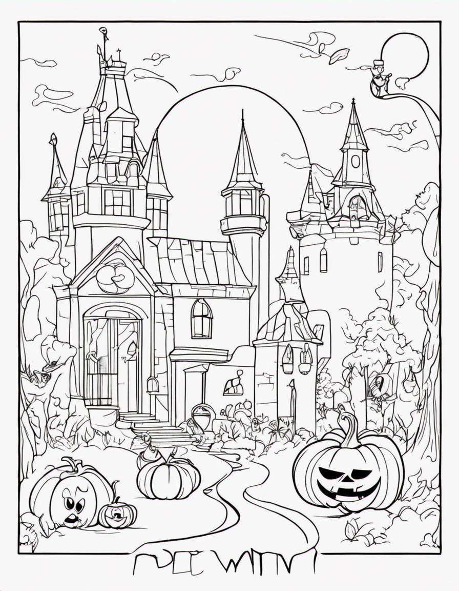 disney halloween coloring pages