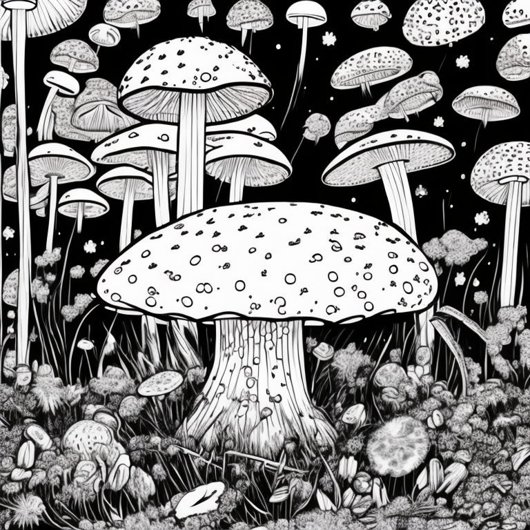 mushroom coloring pages