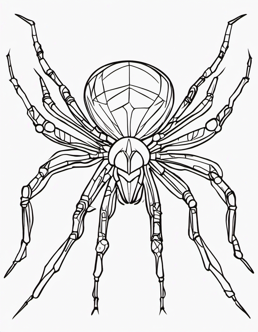 cartoon spider coloring page