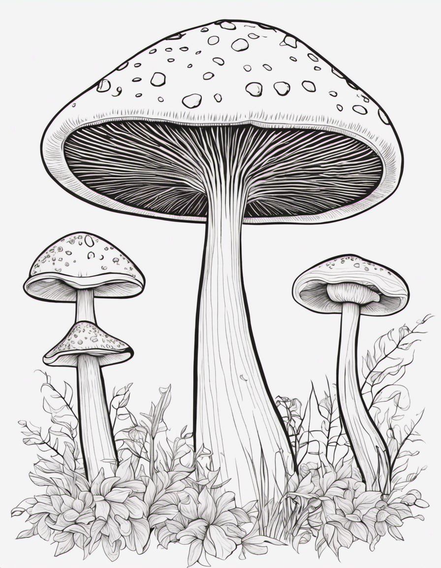 mushroom coloring pages