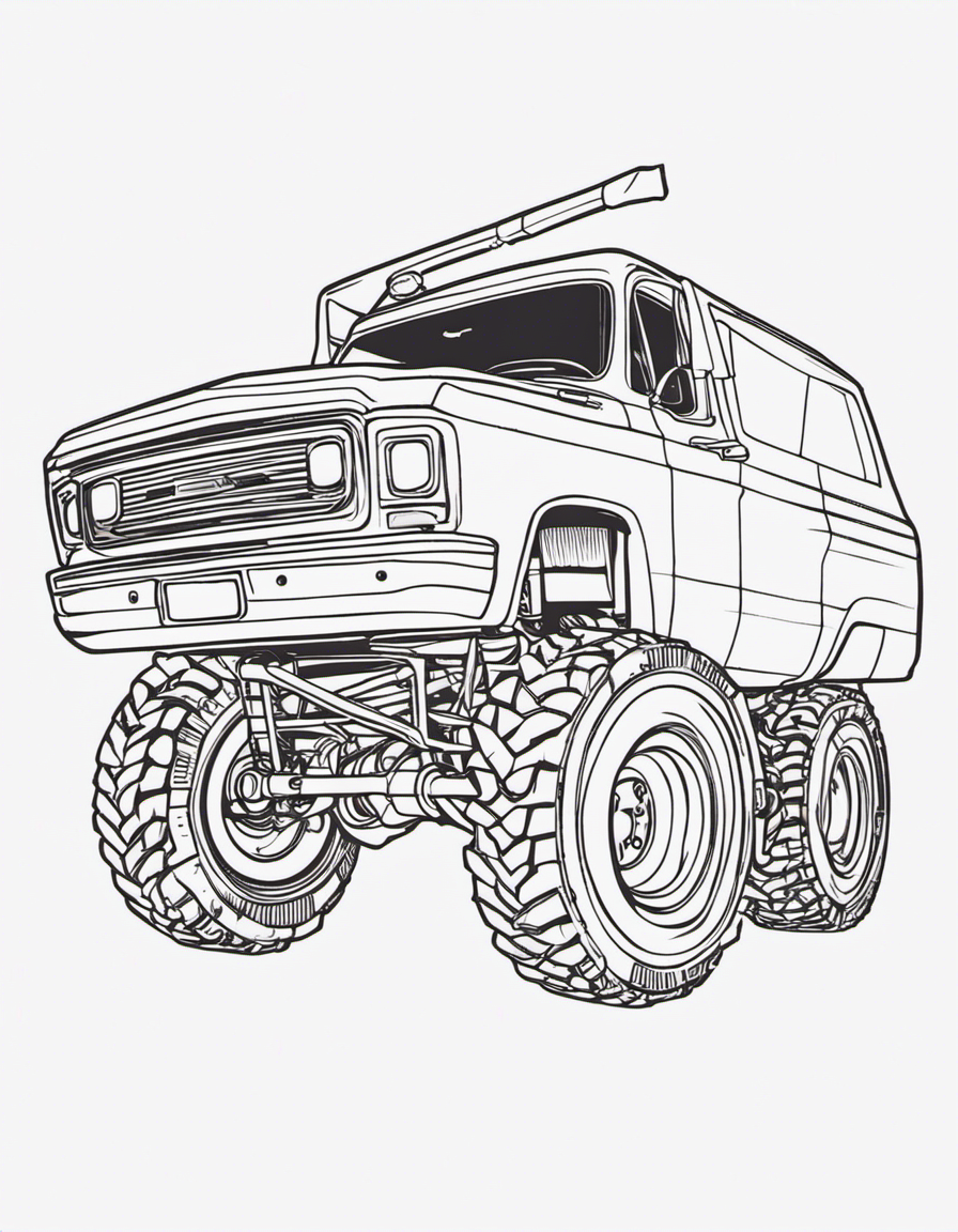 monster truck coloring pages