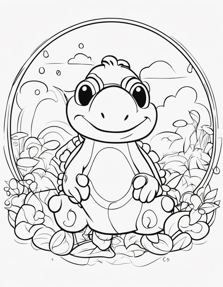 yoshi for children coloring page