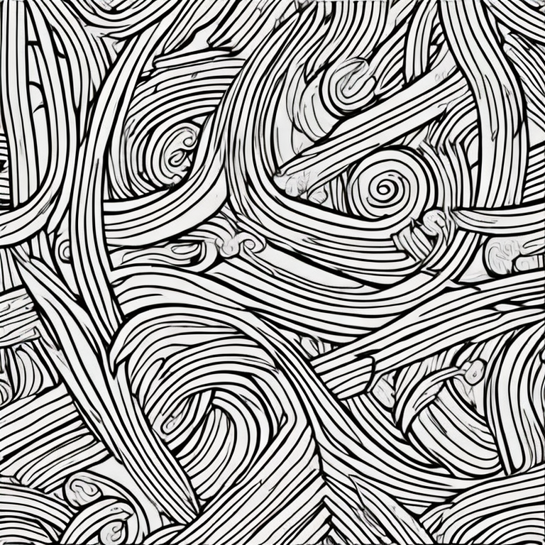 Abstract textile design coloring page