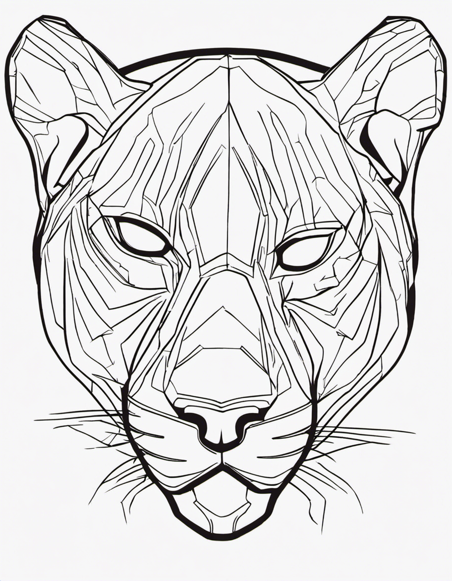 black panther for children coloring page