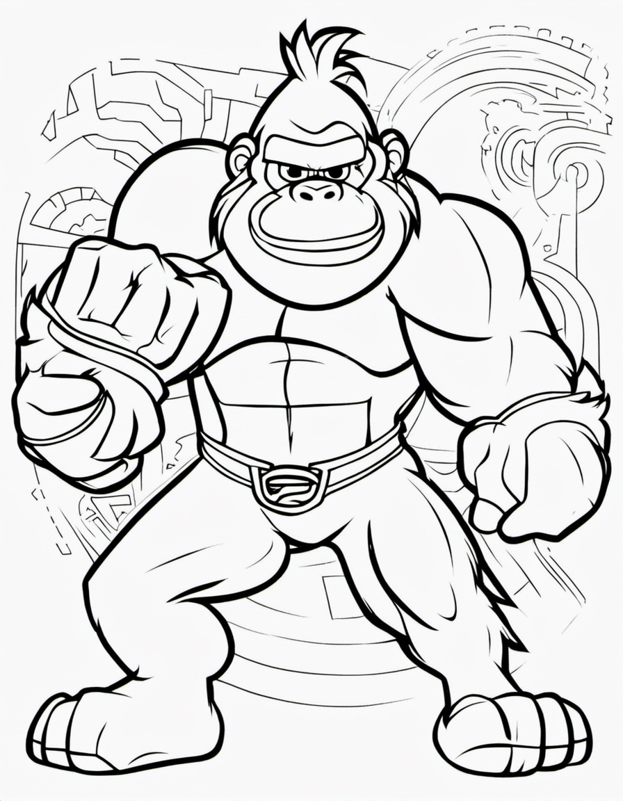 donkey kong coloring pages