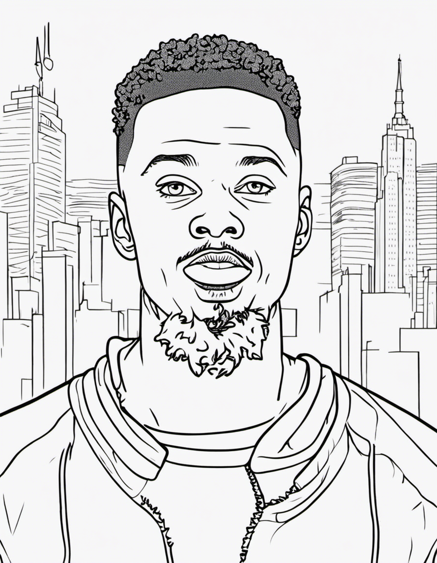 steph curry for children coloring page