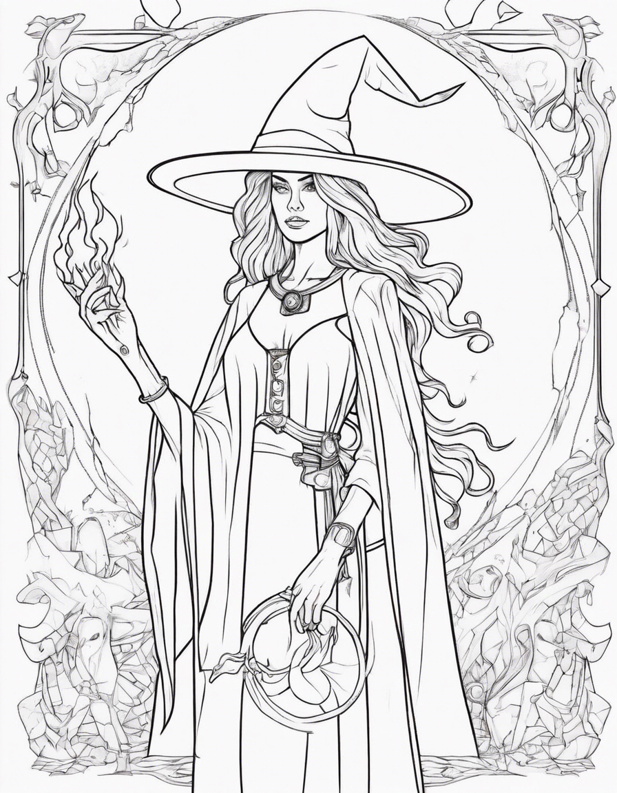 witch coloring pages