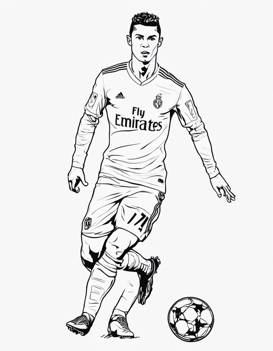 cristiano ronaldo for children coloring page