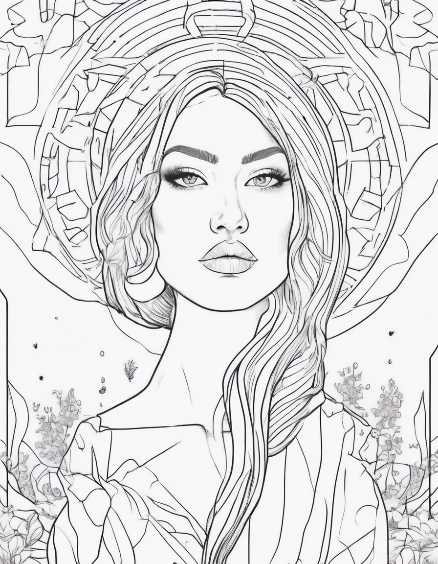 mystery coloring coloring page
