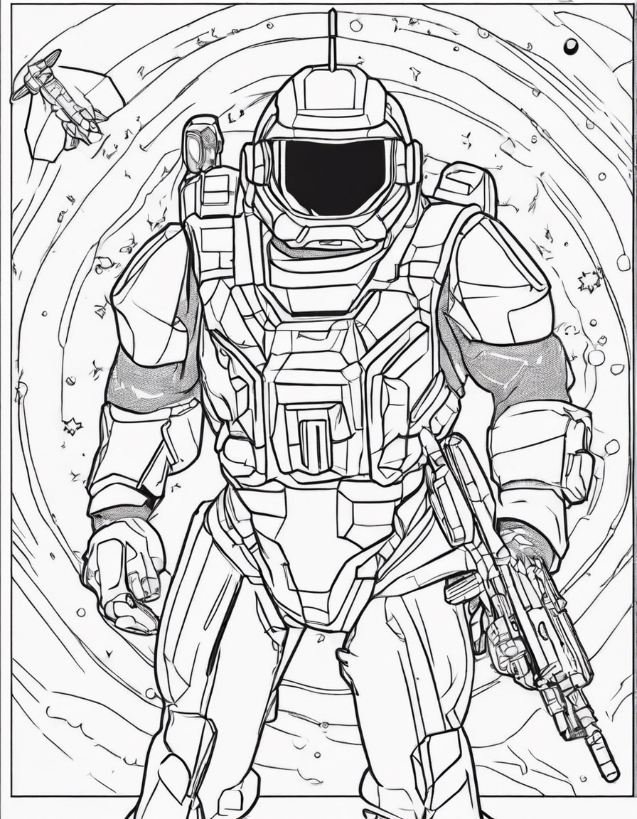 Roblox war in space coloring page