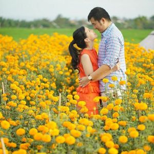 Ladang Bunga Marigold Bali