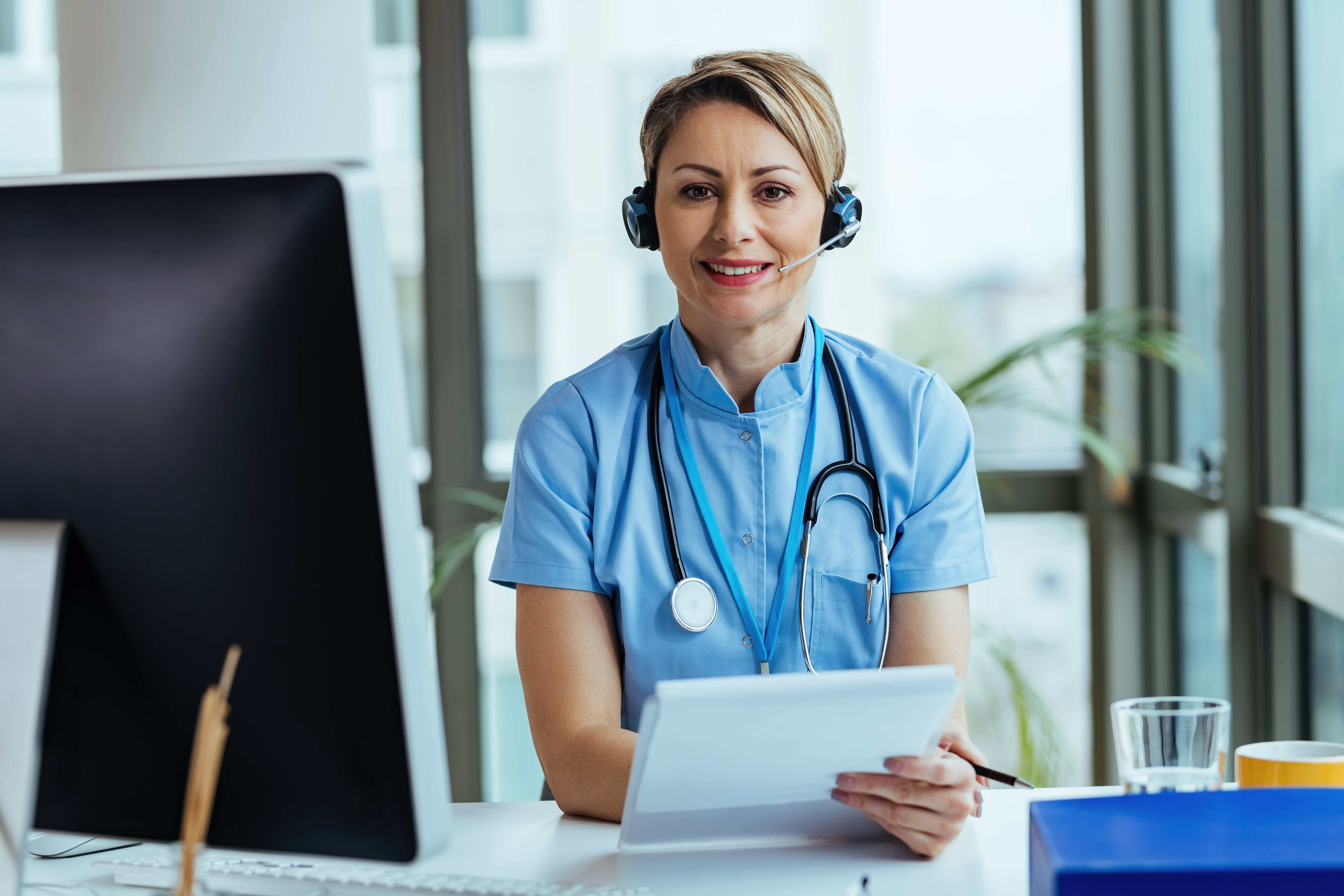 Female healthcare professional