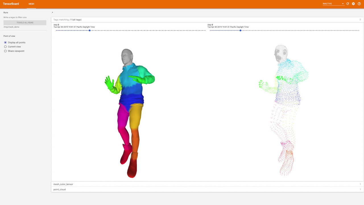 Plugin de maillage dans TensorBoard