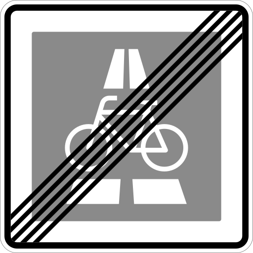 Zeichen 350.2 Ende des Radschnellwegs