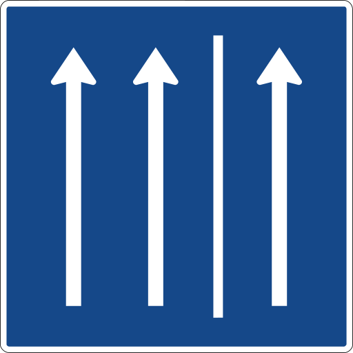 Zeichen 223.1 Seitenstreifen befahren