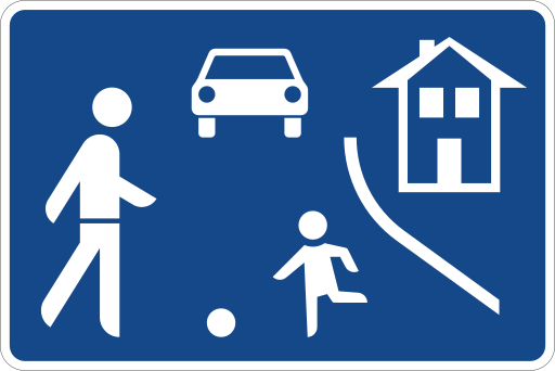 Zeichen 325.1 Beginn eines verkehrsberuhigten Bereichs