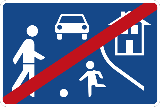 Zeichen 325.2 Ende eines verkehrsberuhigten Bereichs
