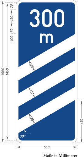 Zeichen 450 Ankündigungsbake