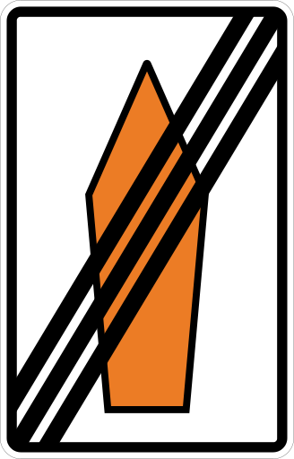 Zeichen 467.2 Umlenkungspfeil Ende
