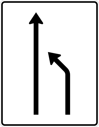 Zeichen 531 Einengungstafel