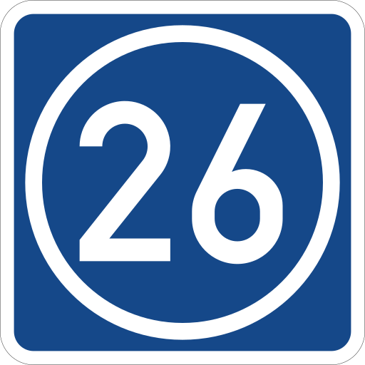 Zeichen 406 Knotenpunkte der Autobahnen