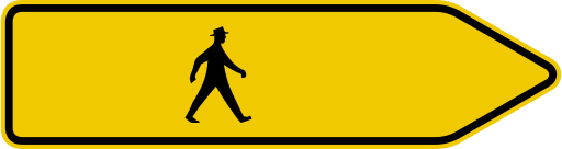 Zeichen 421 Pfeilwegweiser für bestimmte Verkehrsarten