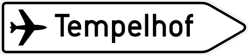 Zeichen 432 Pfeilwegweiser zu Zielen mit erheblicher Verkehrsbedeutung