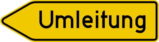Zeichen 454 Umleitungswegweiser