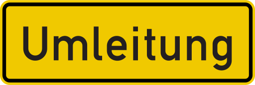 Zeichen 457.1 Umleitungsankündigung