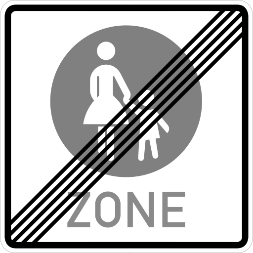 Zeichen 242.2 Ende einer Fußgängerzone
