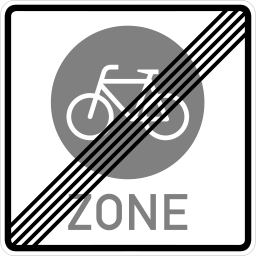 Zeichen 244.4 Ende einer Fahrradzone