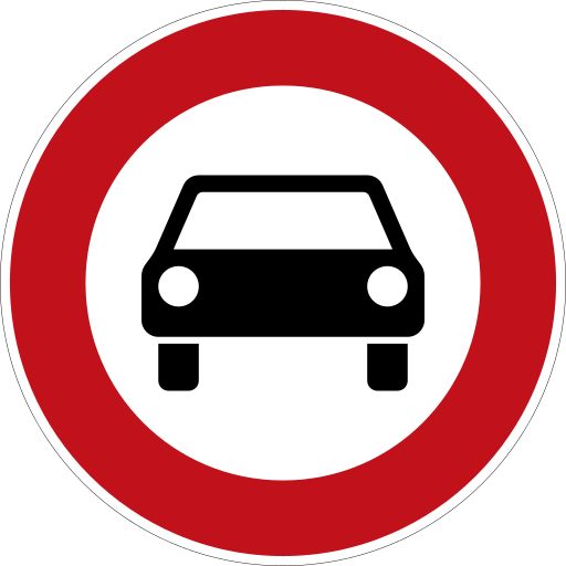 Zeichen 251 Verbot für Kraftwagen