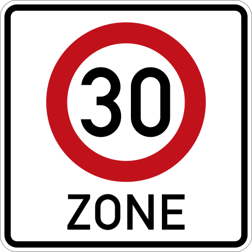 Zeichen 274.1 Beginn einer Tempo 30-Zone