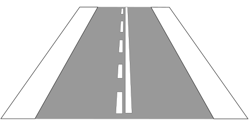 Zeichen 296 Fahrstreifen B Fahrstreifen A Einseitige Fahrstreifenbegrenzung