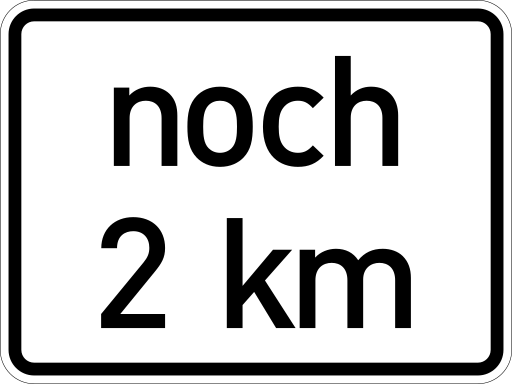 Zeichen 1001-33 Länge einer Strecke