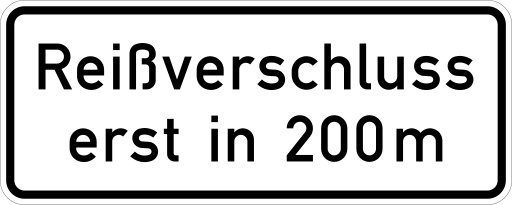 Zeichen 1005-30 Entfernungsangaben mit verbalem Zusatz